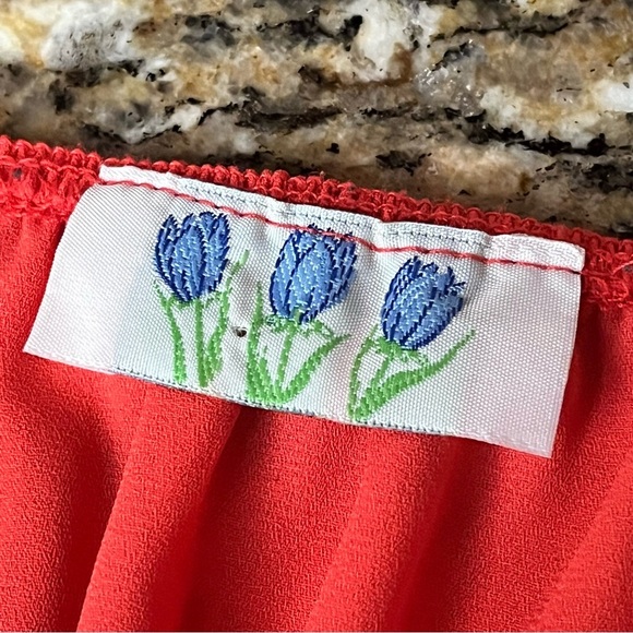 Crochet Hem Sheer Halter Blouse Beach Boho Peasent Hippie Coastal Rodeo Cowgirl - Picture 6 of 8